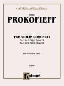 Tapa de Sergei Prokofieff: Two Violin Concerti : No. 1 in d Major, Opus 19