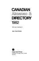 Tapa de Canadian Almanac & Directory, 1982