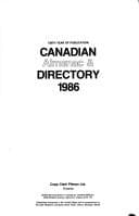 Tapa de Canadian Almanac & Directory 1986 139
