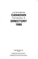 Tapa de Canadian Almanac and Directory, 1988