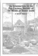 Tapa de An Introduction to Pre-Colonial History of the Mende of Sierra Leone (African Studies (Lewiston, N.Y.), V. 67.)