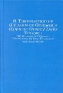 Tapa de A translation of William of Ockham's Work of ninety days