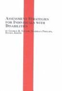 Tapa de Assessment strategies for individuals with disabilities