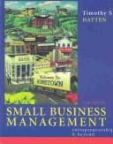 Tapa de Small Business Management 2nd Edition With Goventure Cd