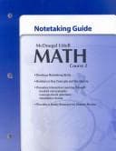 Tapa de McDougal Littell Math Course 2 Notetaking Guide