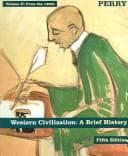 Tapa de Perry Western Civilization Volume Two Brief Fifth Edition Plus Western Civilization Atlas