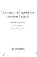Tapa de Performance in organizations