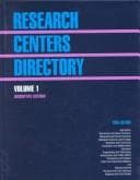 Tapa de Research Centers Directory (Research Centers Directory, 29th ed)