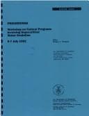 Tapa de Workshop on Federal Programs Involving Supercritical Water Oxidation