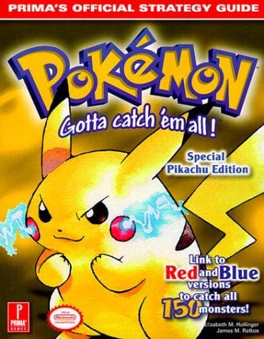 Tapa de Pokemon Yellow (Prima's Official Strategy Guide)