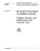 Tapa de Budget Function Classifications