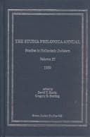 Tapa de The Studia Philonica annual