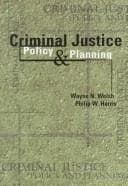 Tapa de Criminal justice policy & planning