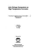 Tapa de John Stringer Symposium on High Temperature Corrosion