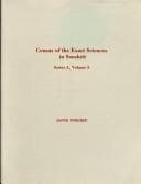 Tapa de Census of the exact sciences in Sanskrit