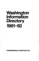 Tapa de Washington Information Directory, Nineteen Eighty-One to Nineteen Eighty-Two