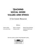 Tapa de Teaching social work values and ethics