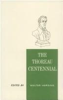 Tapa de The Thoreau centennial