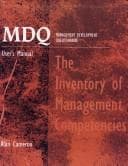 Tapa de Management Development Questionnaire Administrators Manual