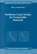 Tapa de Nonlinear crack models for nonmetallic materials