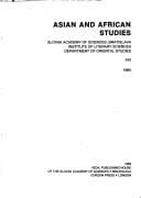 Tapa de Asian African Studs (Asian and African Studies)