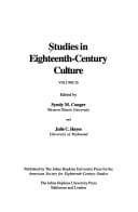 Tapa de Studies in eighteenth-century culture