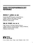 Tapa de Quick Psychopharmacology Reference