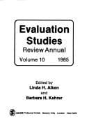 Tapa de Evaluation Studies Review Annual