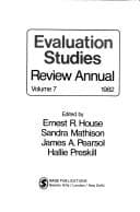 Tapa de Evaluation Studies Review Annual