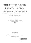 Tapa de Junius B. Bird Pre-Columbian Textile Conference, May 19 and 20, 1973