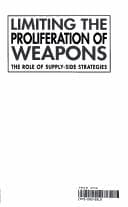Tapa de Limiting the Proliferation of Weapons