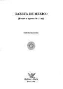 Tapa de Gazeta de México (Enero a agosto de 1784)