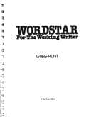 Tapa de WordStar for the working writer