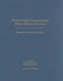 Tapa de World Trade Organization Dispute Settlement Decisions Vol. 30