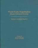 Tapa de World Trade Organization Dispute Settlemen Decisions Vol. 38