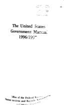 Tapa de United States Government Manual 1996-97 (United States Government Manual)