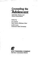 Tapa de Counseling the adolescent