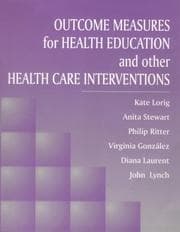 Tapa de Outcome measures for health education and other health care interventions