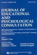 Tapa de Journal of Educational and Psychological Consultation