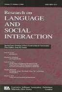 Tapa de Practices of Turn Construction in Conversation (Research on Language and Social Interaction, Special Issue) (Research on Language & Social Interaction)