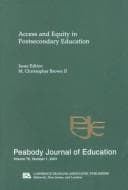 Tapa de Access and Equity in Postsecondary Education