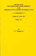 Tapa de Abstracts of the Testamentary Proceedings of the Prerogative Court of Maryland,1693-1697
