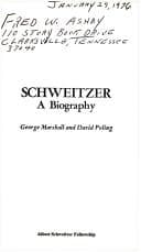 Tapa de Schweitzer a Biography