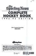 Tapa de Complete Hockey Book