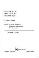 Tapa de Research in Population Economics: A Research Annual