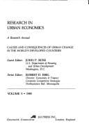 Tapa de Research in Urban Economics: A Research Annual