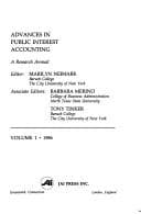 Tapa de Advances in Public Interest Accounting