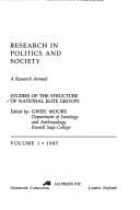 Tapa de Research in Politics and Society