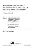 Tapa de Knowledge and Society: Studies in the Sociology of Culture Past and Present