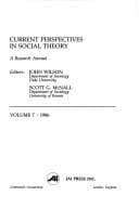 Tapa de Current Perspectives in Social Theory